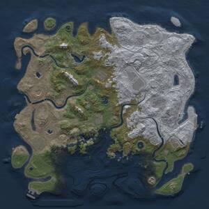 Thumbnail Rust Map: Procedural Map, Size: 4800, Seed: 490385545, 17 Monuments