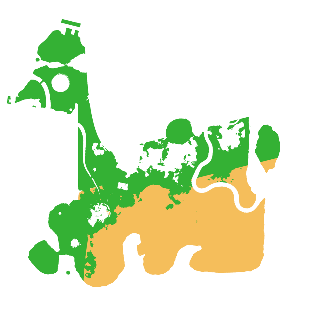 Biome Rust Map: Procedural Map, Size: 3249, Seed: 1