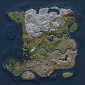 Thumbnail Rust Map: Procedural Map, Size: 4000, Seed: 1787055988, 16 Monuments