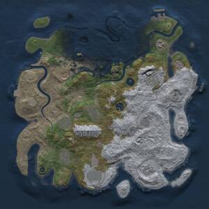 Thumbnail Rust Map: Procedural Map, Size: 3750, Seed: 2060318208, 17 Monuments