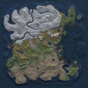 Thumbnail Rust Map: Procedural Map, Size: 4500, Seed: 2456732, 16 Monuments
