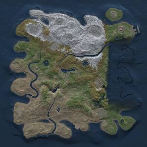 Thumbnail Rust Map: Procedural Map, Size: 4000, Seed: 2469946, 15 Monuments