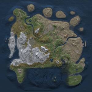 Thumbnail Rust Map: Procedural Map, Size: 3700, Seed: 301189200, 14 Monuments