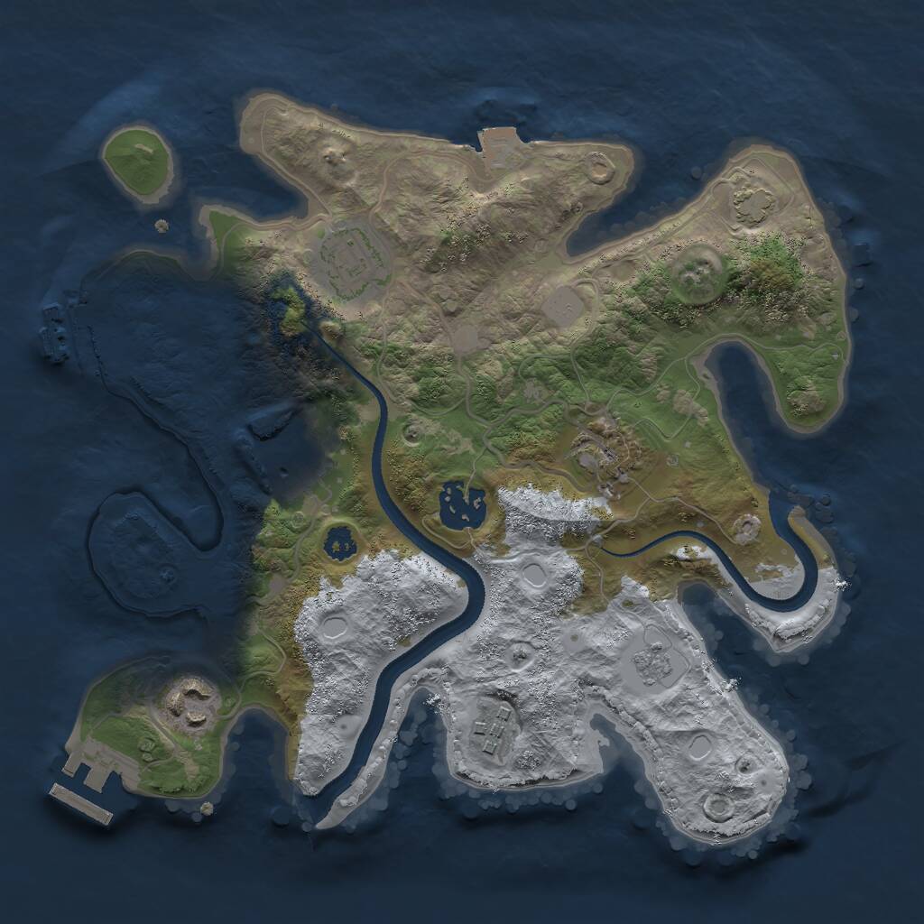 Rust Map: Procedural Map, Size: 2800, Seed: 1837971512, 11 Monuments