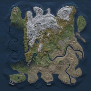 Thumbnail Rust Map: Procedural Map, Size: 3800, Seed: 319058710, 17 Monuments