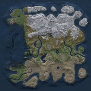 Thumbnail Rust Map: Procedural Map, Size: 4000, Seed: 272500, 17 Monuments
