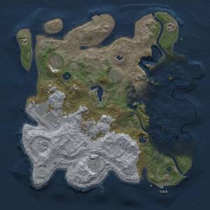 Thumbnail Rust Map: Procedural Map, Size: 4000, Seed: 1119593341, 15 Monuments