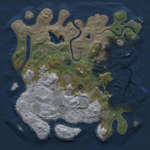 Thumbnail Rust Map: Procedural Map, Size: 4000, Seed: 196318713, 15 Monuments