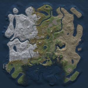Thumbnail Rust Map: Procedural Map, Size: 4250, Seed: 1955995595, 15 Monuments