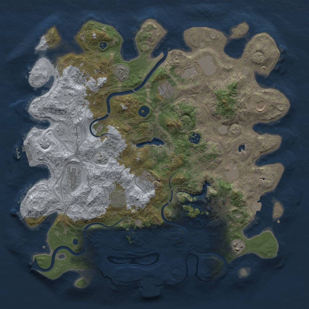 Rust Map: Procedural Map, Size: 4250, Seed: 1806943911, 17 Monuments
