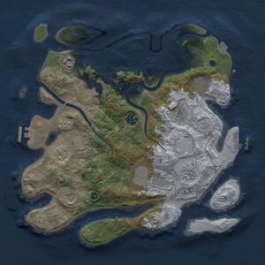 Thumbnail Rust Map: Procedural Map, Size: 3500, Seed: 931724298, 15 Monuments