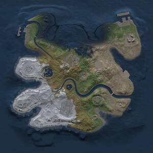 Thumbnail Rust Map: Procedural Map, Size: 2500, Seed: 297977615, 10 Monuments