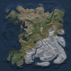 Thumbnail Rust Map: Procedural Map, Size: 4000, Seed: 1743172379, 15 Monuments