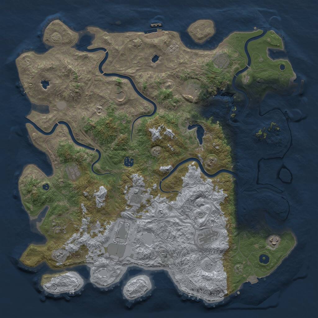 Rust Map: Procedural Map, Size: 4750, Seed: 1314896716, 17 Monuments