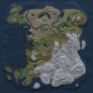 Thumbnail Rust Map: Procedural Map, Size: 4500, Seed: 881995298, 15 Monuments