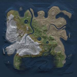 Thumbnail Rust Map: Procedural Map, Size: 3000, Seed: 895545629, 13 Monuments