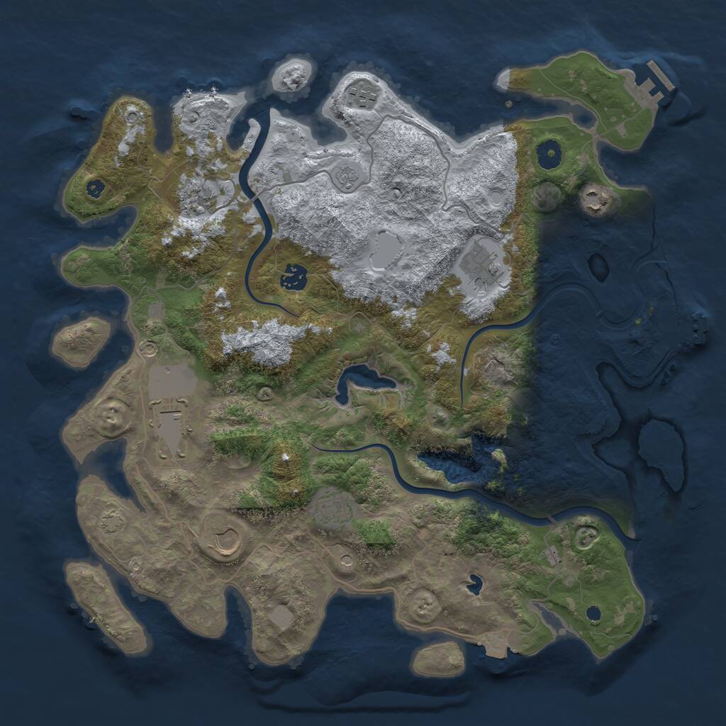 Rust Map: Procedural Map, Size: 4000, Seed: 1567329824, 14 Monuments