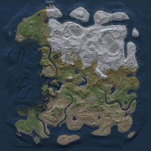 Thumbnail Rust Map: Procedural Map, Size: 4500, Seed: 1682702403, 17 Monuments
