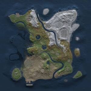 Thumbnail Rust Map: Procedural Map, Size: 3000, Seed: 1532979069, 10 Monuments