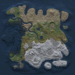 Thumbnail Rust Map: Procedural Map, Size: 3500, Seed: 980809460, 14 Monuments