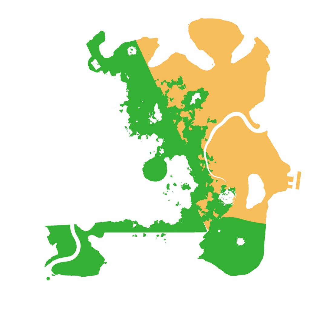 Biome Rust Map: Procedural Map, Size: 3500, Seed: 172978398