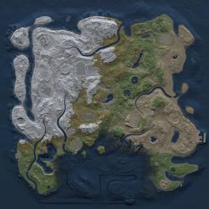 Thumbnail Rust Map: Procedural Map, Size: 4500, Seed: 773093215, 17 Monuments