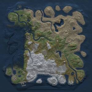 Thumbnail Rust Map: Procedural Map, Size: 4250, Seed: 884073511, 15 Monuments
