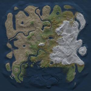 Thumbnail Rust Map: Procedural Map, Size: 4500, Seed: 153274, 16 Monuments