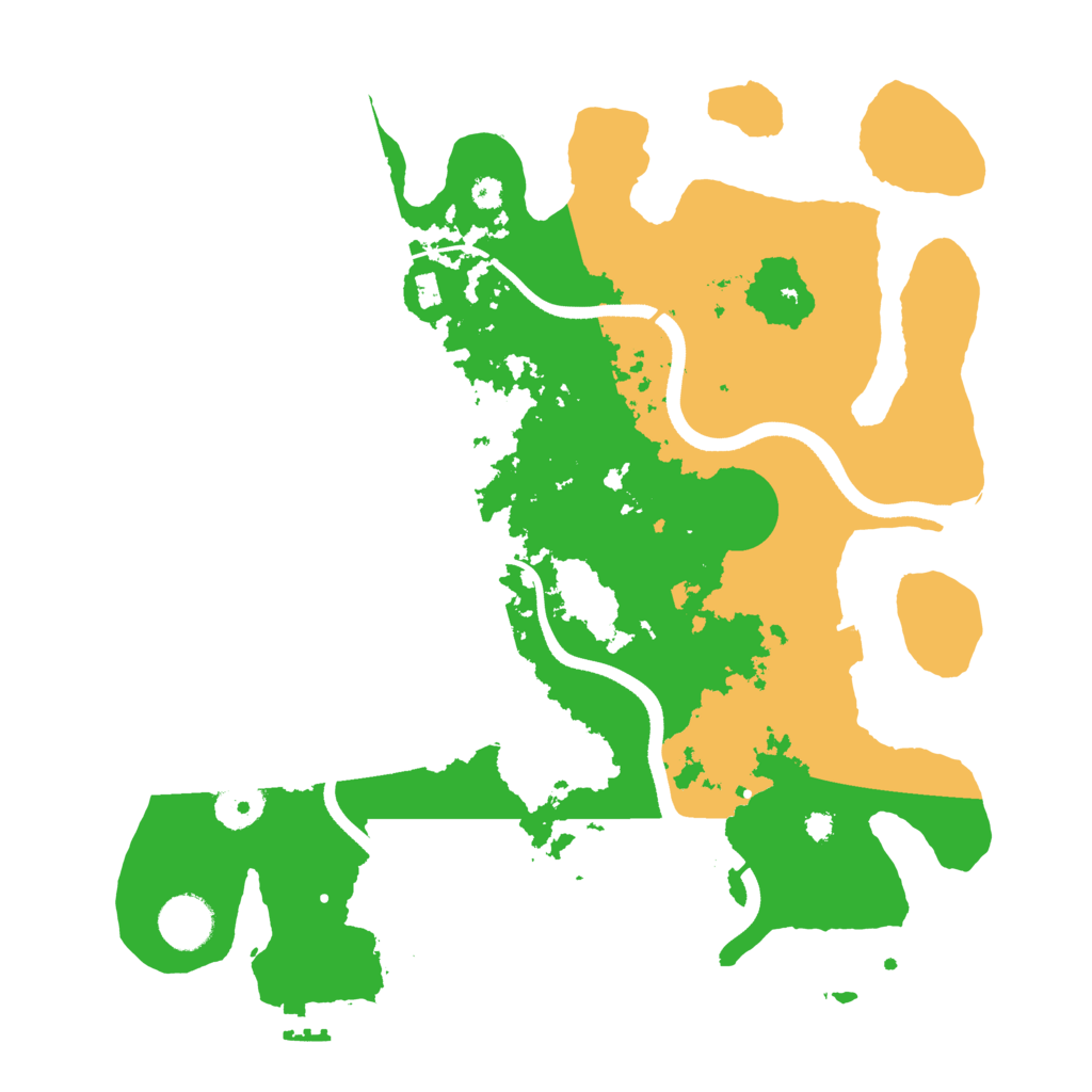 Biome Rust Map: Procedural Map, Size: 3500, Seed: 45823