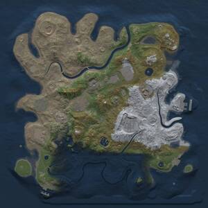 Thumbnail Rust Map: Procedural Map, Size: 3750, Seed: 2048613592, 15 Monuments
