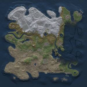 Thumbnail Rust Map: Procedural Map, Size: 4000, Seed: 954871541, 17 Monuments