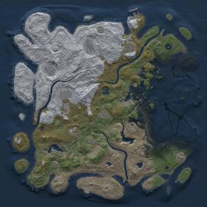 Thumbnail Rust Map: Procedural Map, Size: 4500, Seed: 282, 15 Monuments
