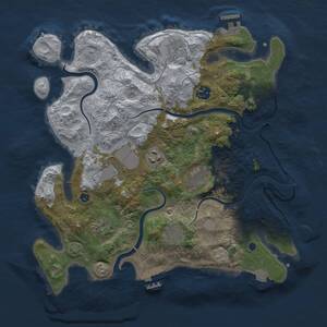 Thumbnail Rust Map: Procedural Map, Size: 3500, Seed: 2078740279, 14 Monuments