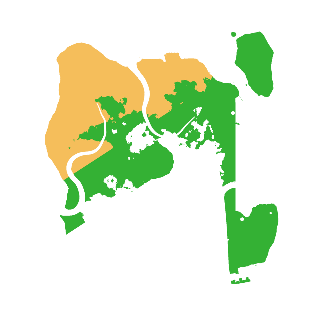 Biome Rust Map: Procedural Map, Size: 2499, Seed: 1826576810