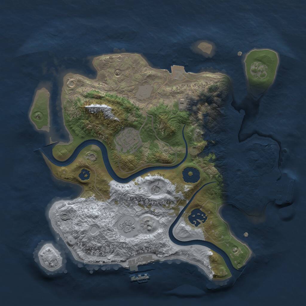 Rust Map: Procedural Map, Size: 2700, Seed: 1781870499, 8 Monuments