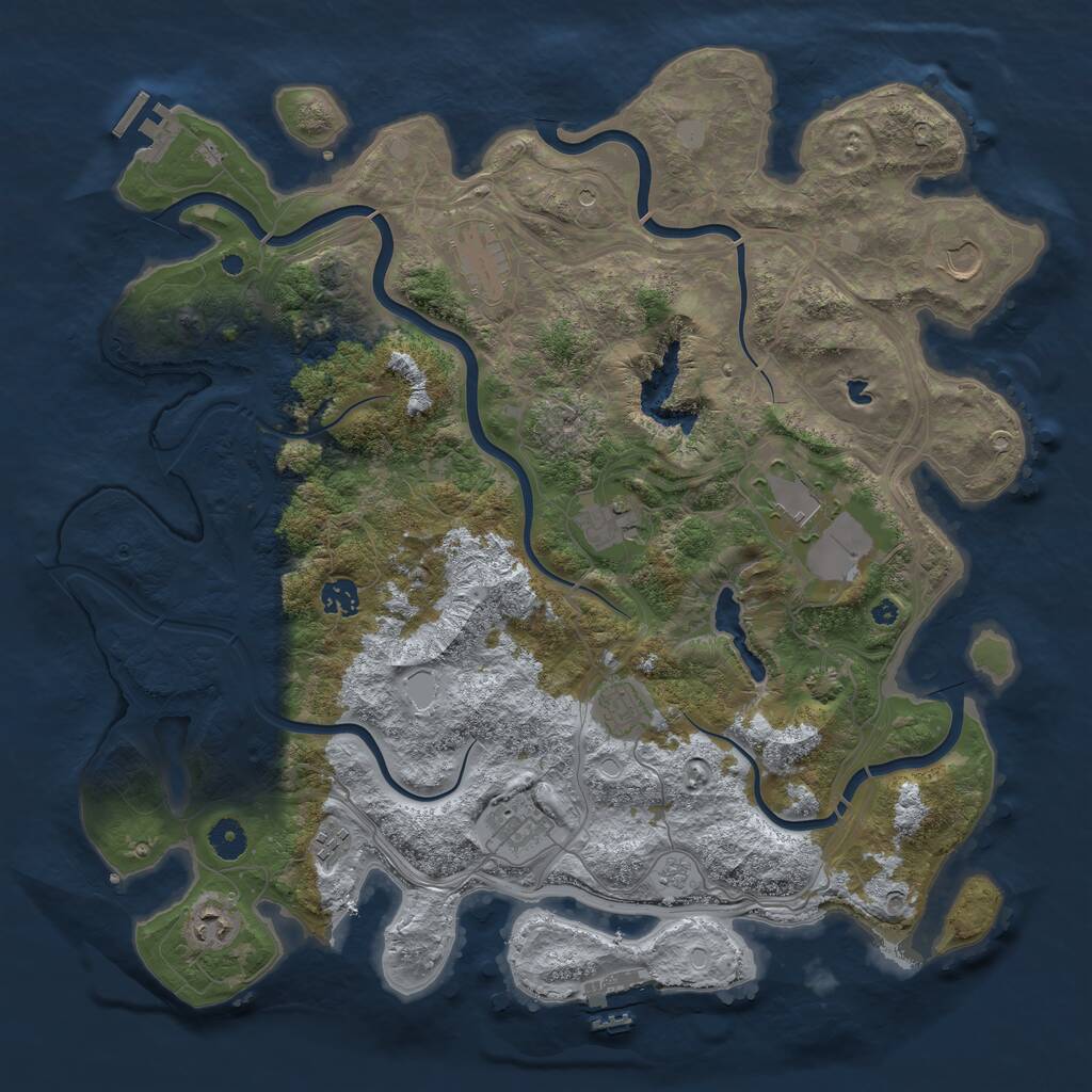 Rust Map: Procedural Map, Size: 4250, Seed: 1677415505, 15 Monuments
