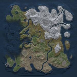 Thumbnail Rust Map: Procedural Map, Size: 4200, Seed: 1476521240, 15 Monuments