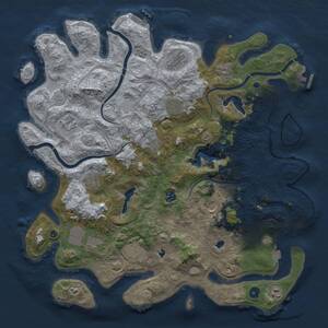 Thumbnail Rust Map: Procedural Map, Size: 4500, Seed: 618847618, 17 Monuments