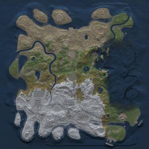 Thumbnail Rust Map: Procedural Map, Size: 4000, Seed: 144204393, 14 Monuments