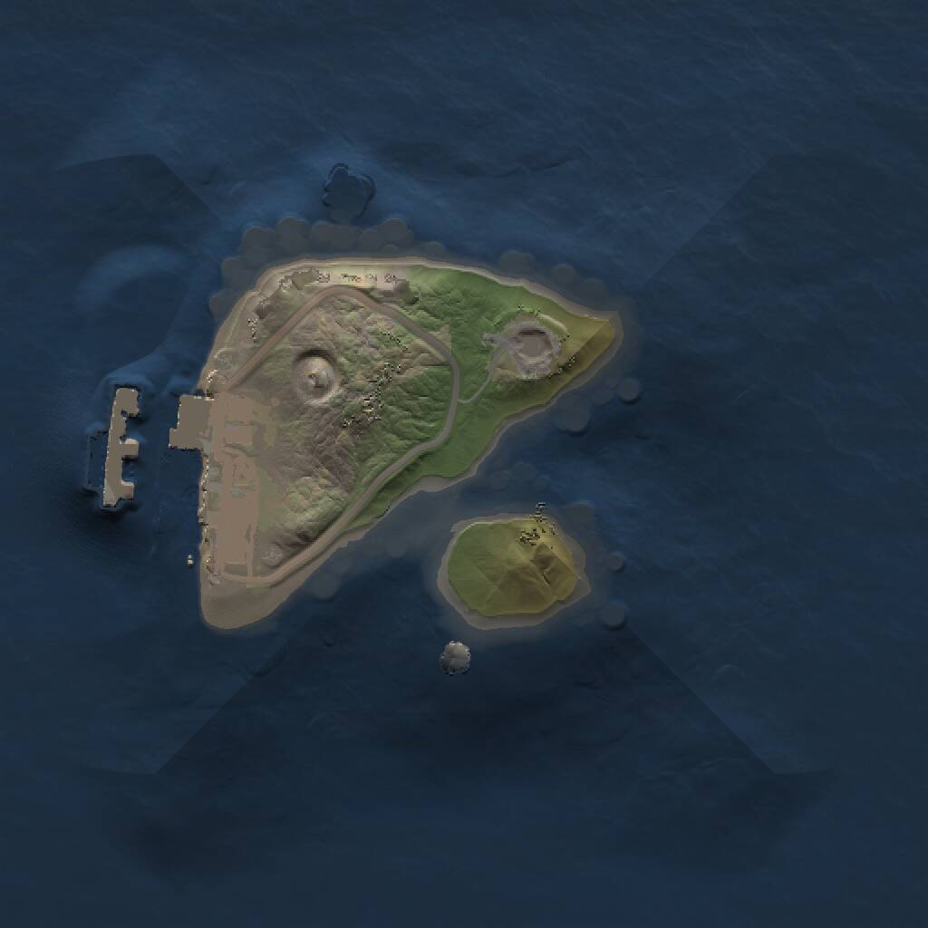 Rust Map: Procedural Map, Size: 1200, Seed: 639, 2 Monuments