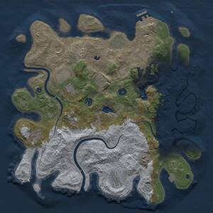 Thumbnail Rust Map: Procedural Map, Size: 4000, Seed: 996419928, 17 Monuments