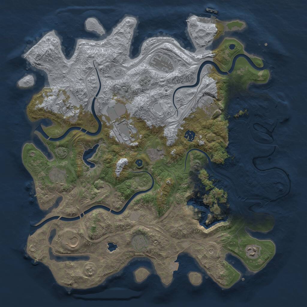 Rust Map: Procedural Map, Size: 4250, Seed: 1731662924, 17 Monuments