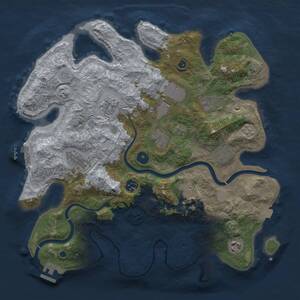 Thumbnail Rust Map: Procedural Map, Size: 3750, Seed: 194879391, 16 Monuments