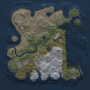 Thumbnail Rust Map: Procedural Map, Size: 3500, Seed: 587383144, 16 Monuments