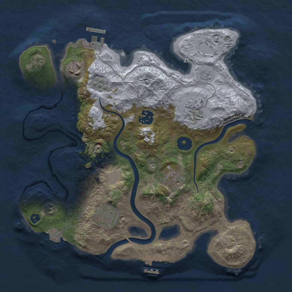 Rust Map: Procedural Map, Size: 3000, Seed: 1475318794, 12 Monuments