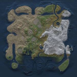 Thumbnail Rust Map: Procedural Map, Size: 3500, Seed: 234512, 15 Monuments