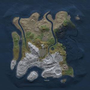 Thumbnail Rust Map: Procedural Map, Size: 3000, Seed: 394807277, 11 Monuments