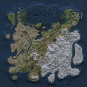 Thumbnail Rust Map: Procedural Map, Size: 4000, Seed: 528864, 16 Monuments