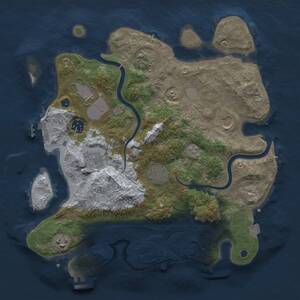 Thumbnail Rust Map: Procedural Map, Size: 3500, Seed: 520703227, 13 Monuments