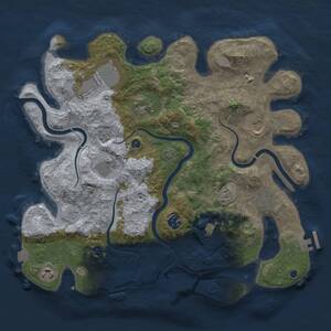 Thumbnail Rust Map: Procedural Map, Size: 3700, Seed: 152748274, 15 Monuments